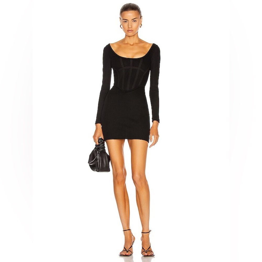 Dion Lee Black Corset Mini Dress